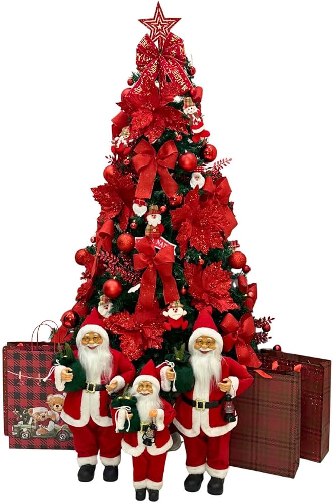 como escolher bolas para árvore de natal vermelha e dourada