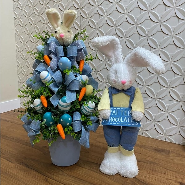 como fazer ovos decorados para árvore de páscoa