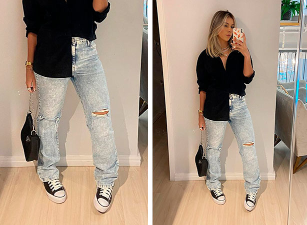 onde comprar jeans preto skinny cintura alta