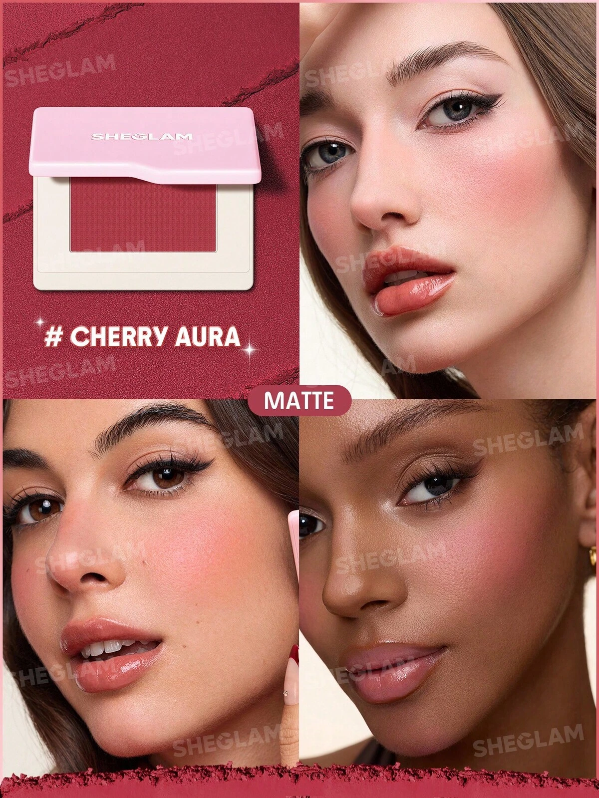 melhores blushes tom cereja para pele morena