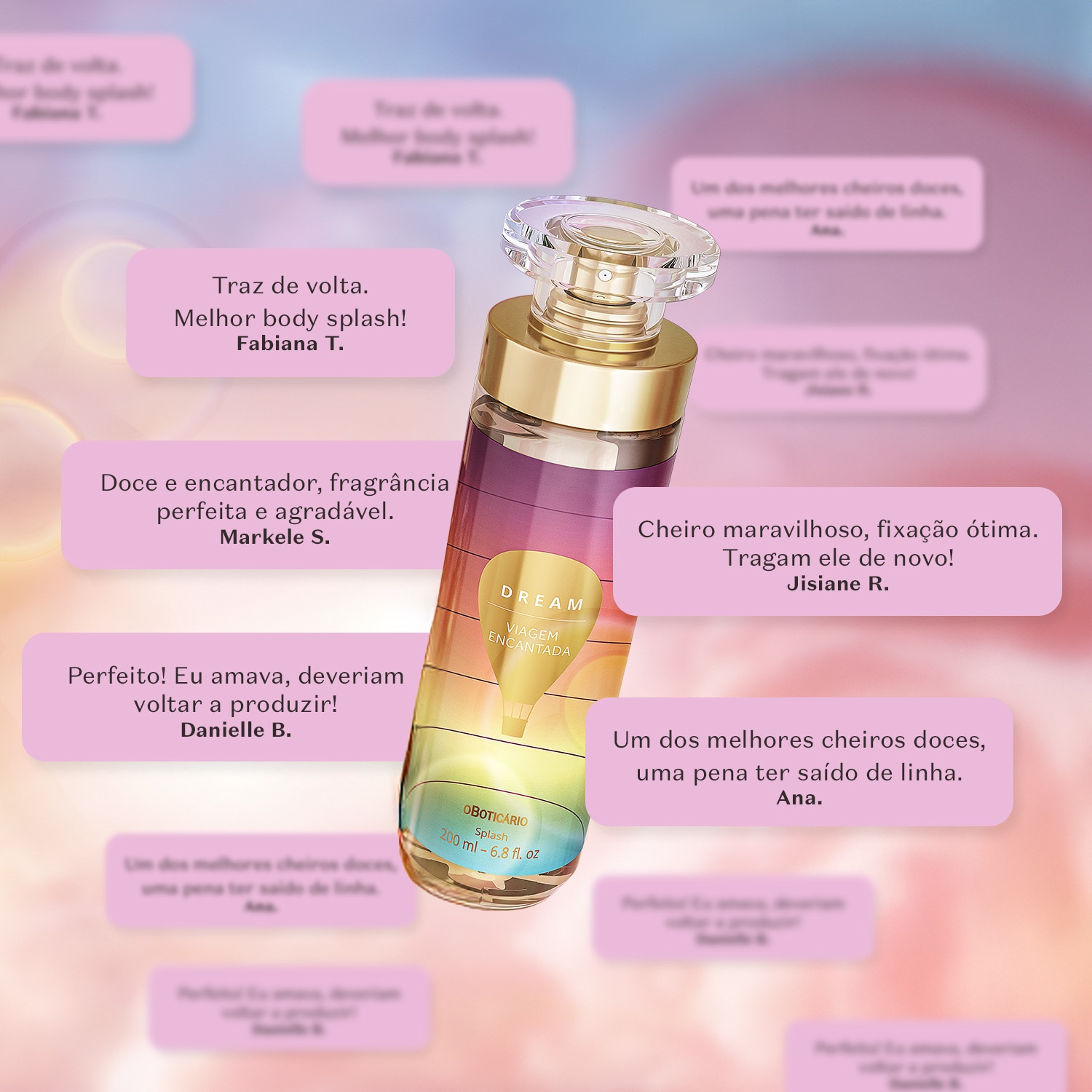 melhores body splash o boticário viagem encantada