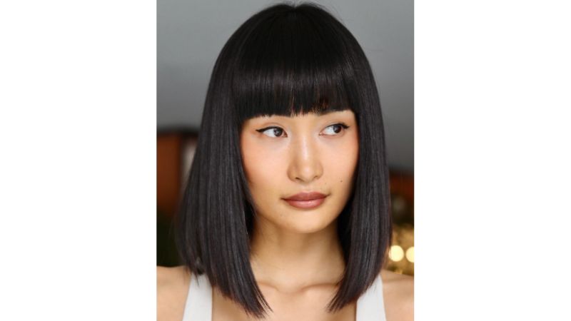 melhores cortes de cabelo curto liso com franja para inspirar