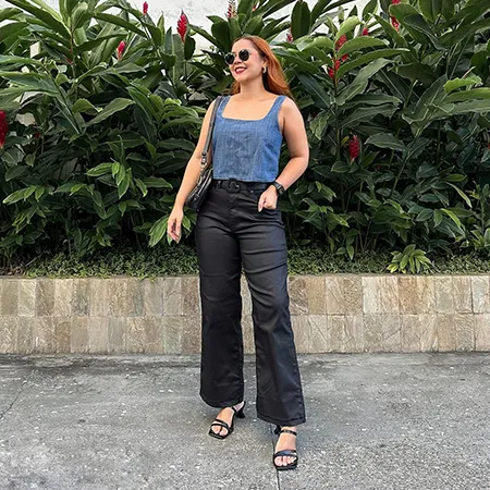 looks com calça resinada para usar hoje