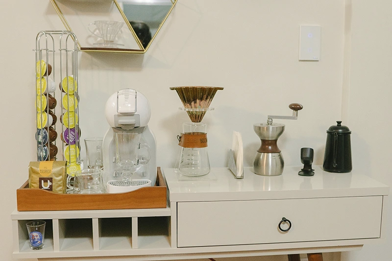 cantinho do café pequeno para sala