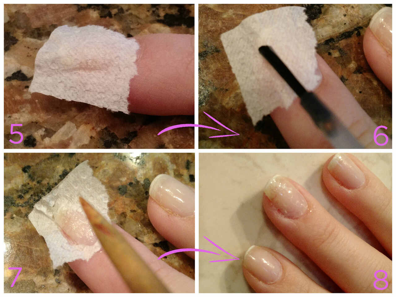 como colar unha quebrada com papel higiênico e base