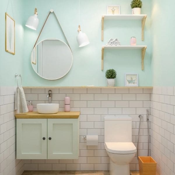 ideias criativas para decorar banheiro pequeno