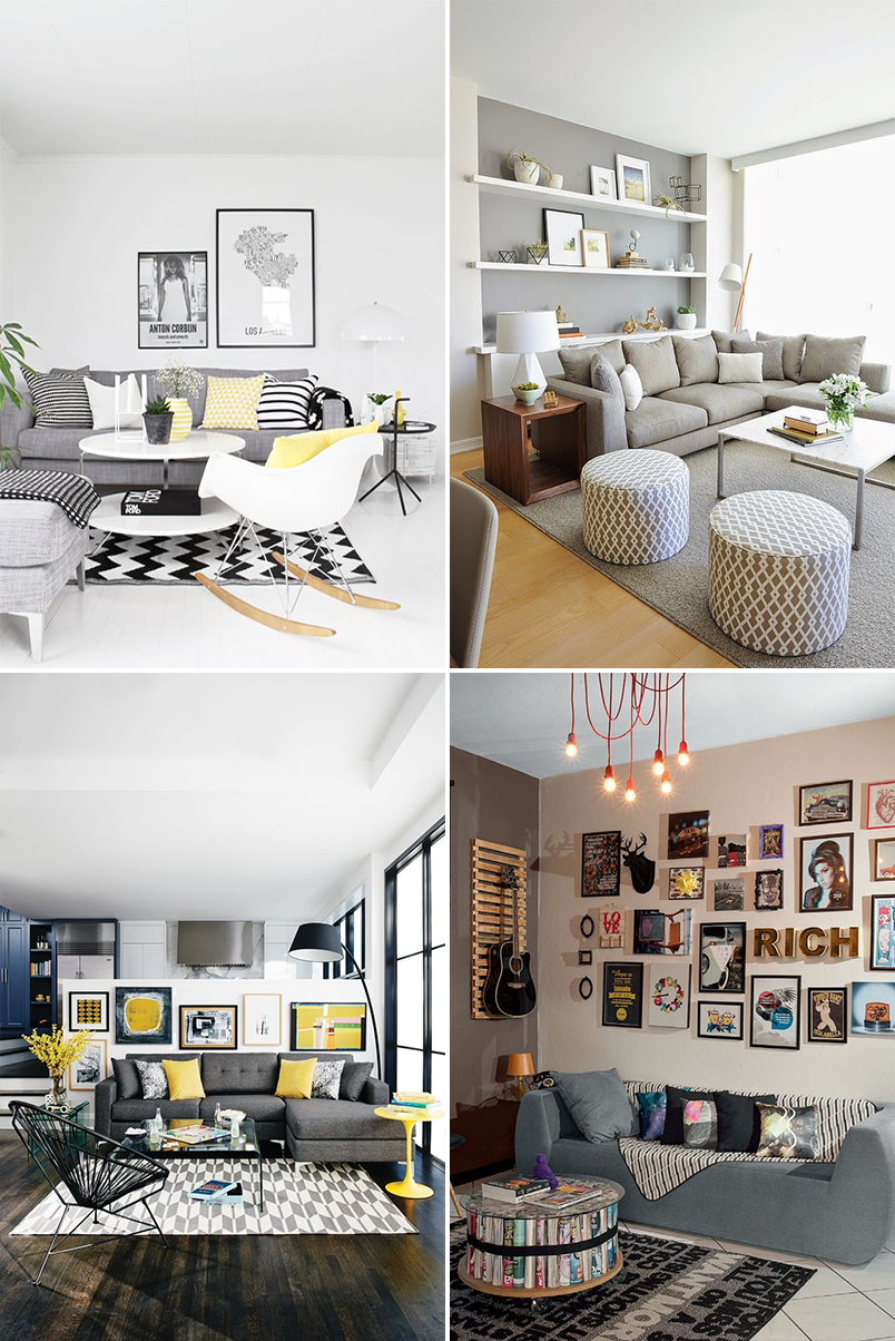 erros comuns ao decorar com sofá cinza