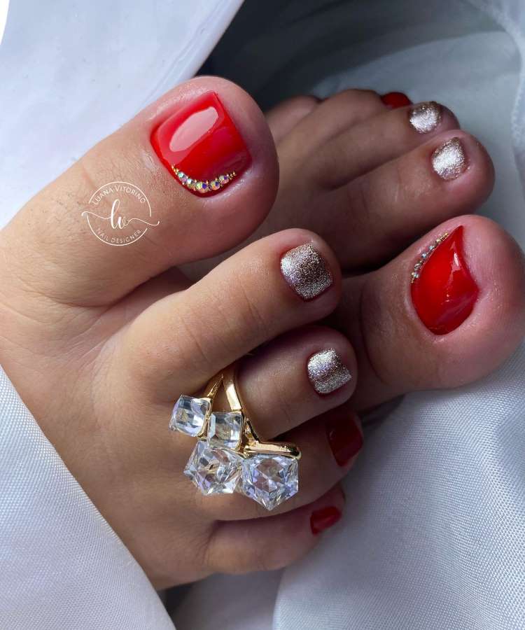 melhores tons de esmalte vermelho para pedicure