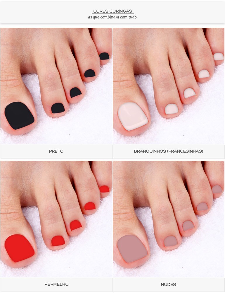 melhores tons de esmalte vermelho para pedicure