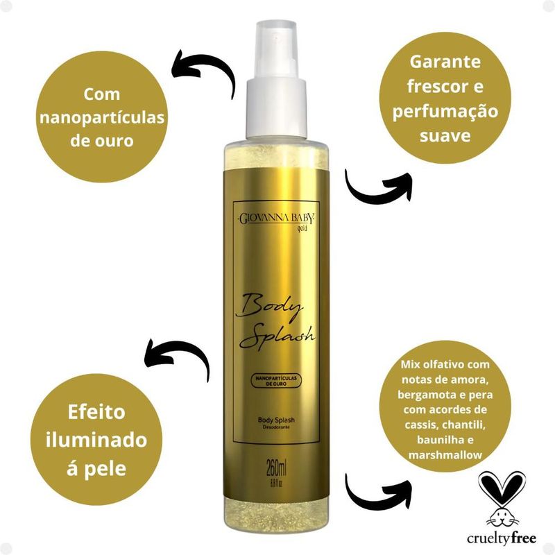 resenha completa body splash giovanna baby gold 260ml