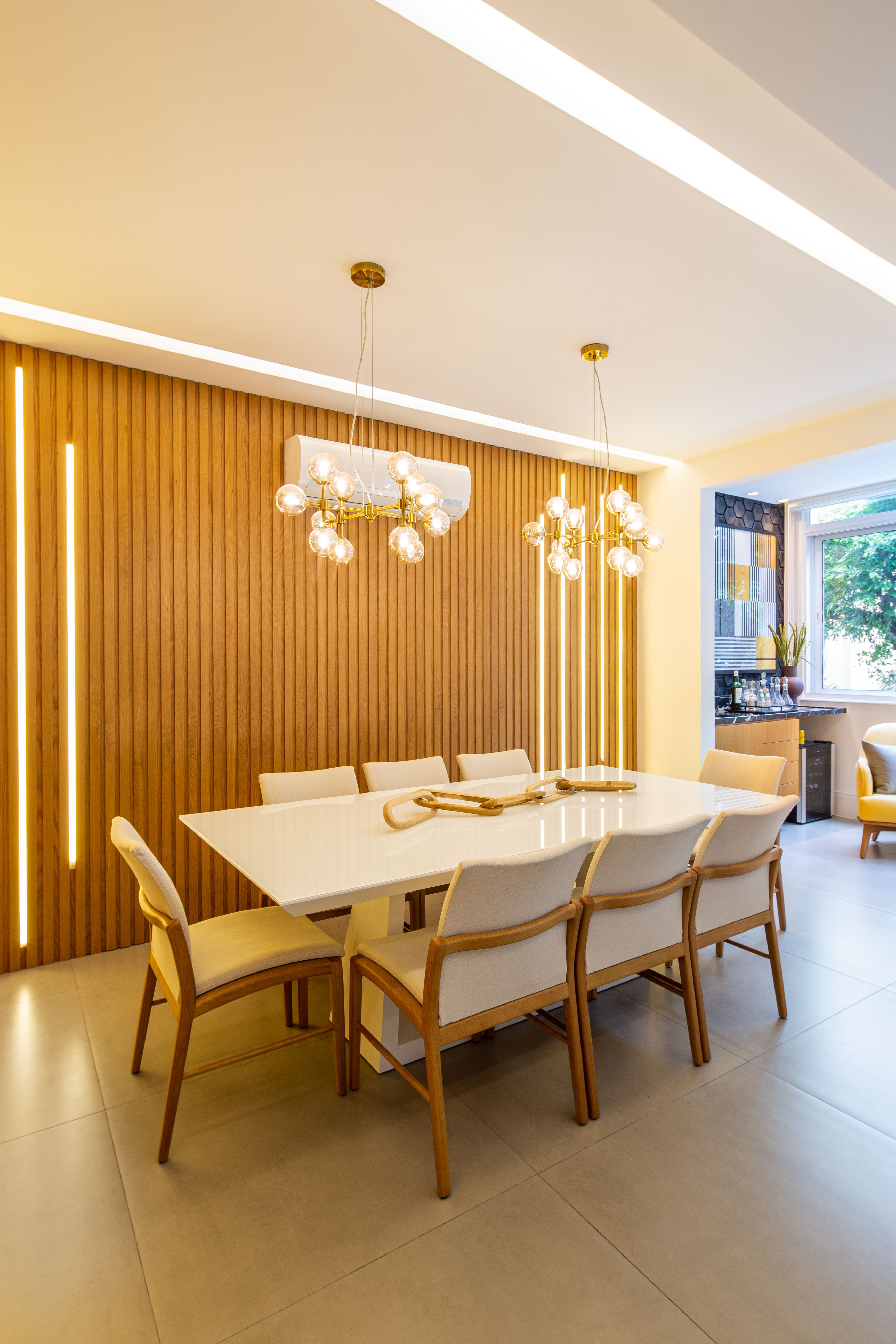 ideias de painel ripado para sala