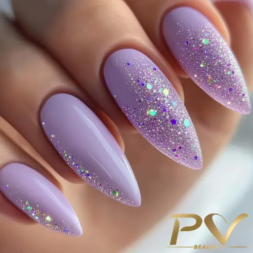 inspiração de unhas lilas