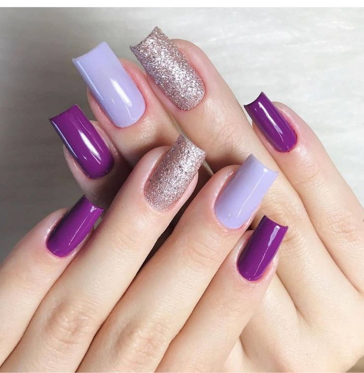 ideias de unhas roxas para festas