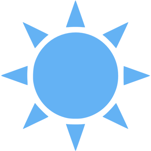 light blue sun