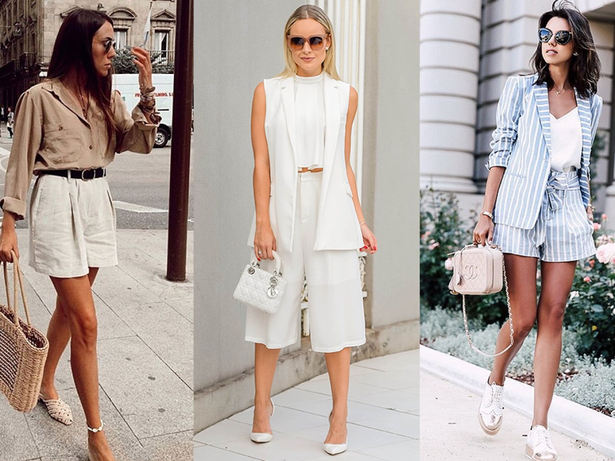 look bermuda alfaiataria feminina