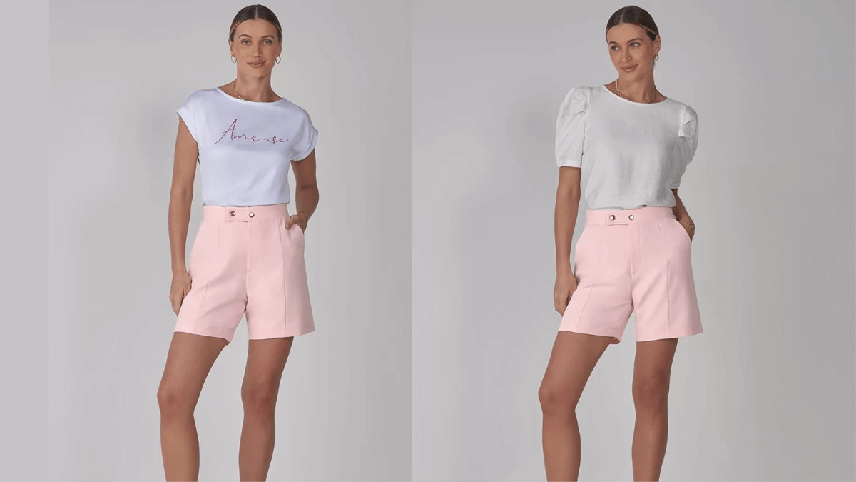 onde comprar bermuda alfaiataria feminina cintura alta