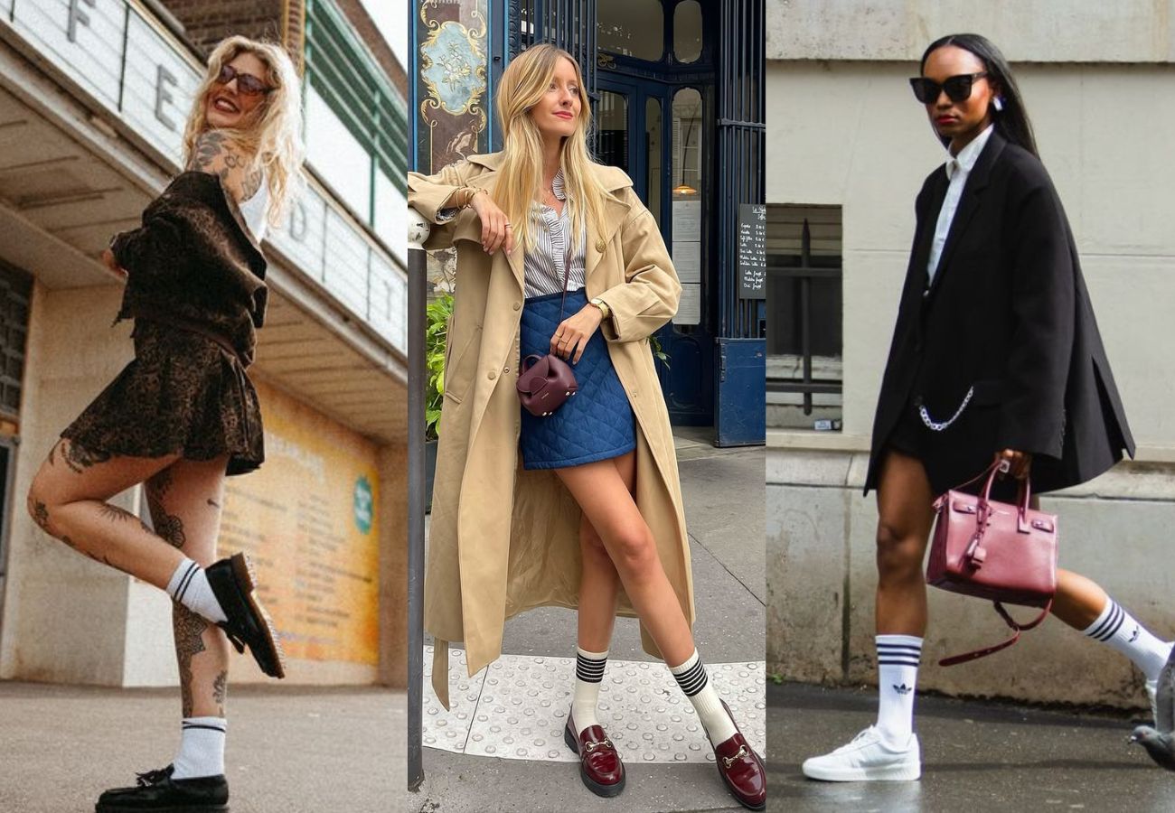 inspiração look academia com meia alta