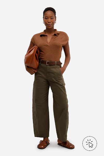 calça marrom feminina wide leg como usar