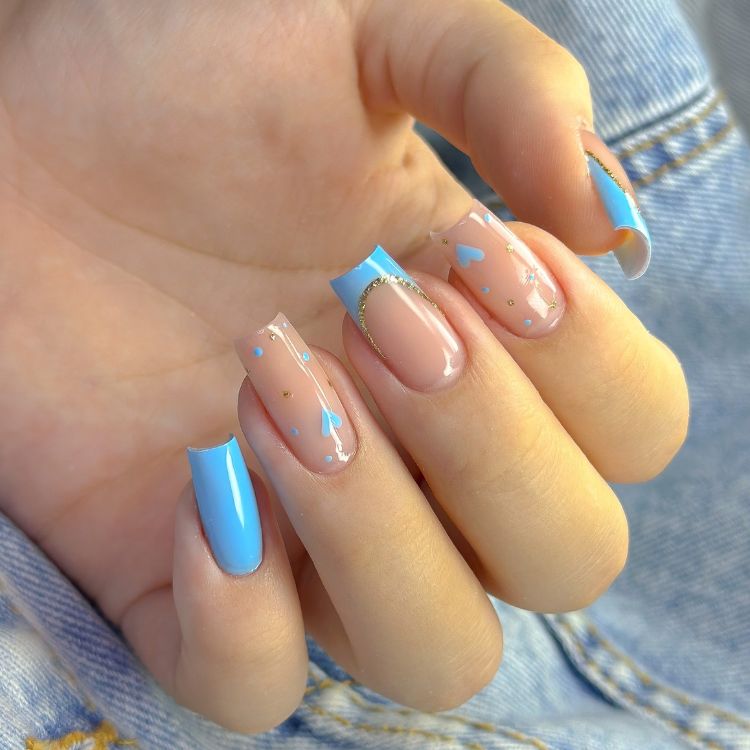 inspiração unhas quadradas minimalistas