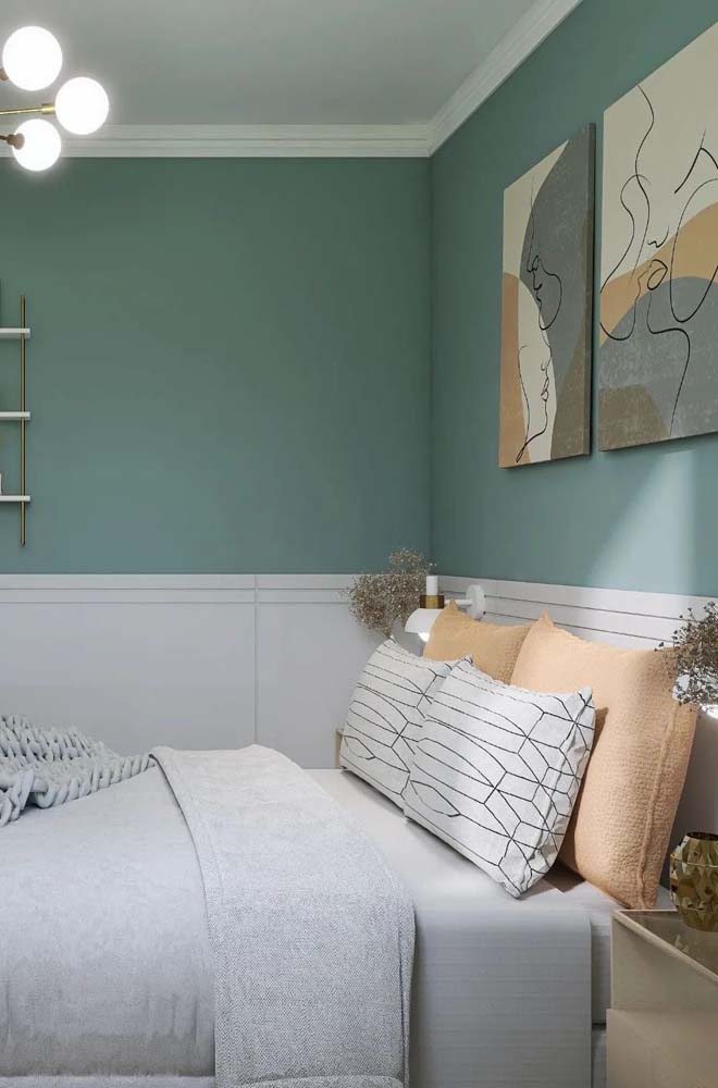 ideias de paleta de cores para quarto pequeno