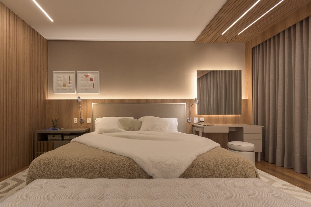 ideias de paleta de cores para quarto pequeno