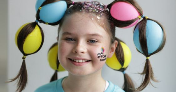 ideias de penteado maluco infantil para meninas