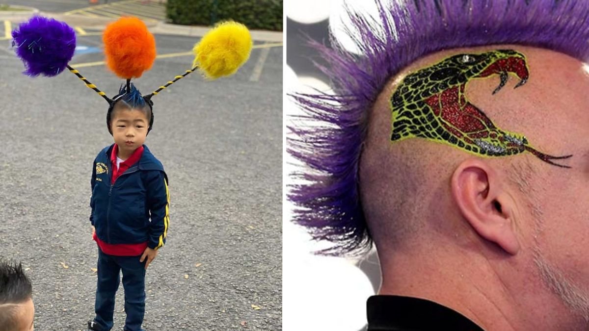 como fazer cabelo maluco infantil com pouco cabelo