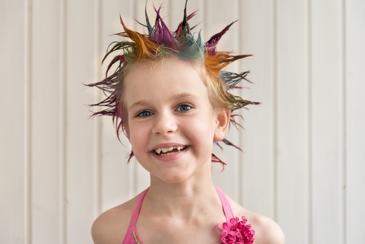 penteado maluco infantil vs penteado temático