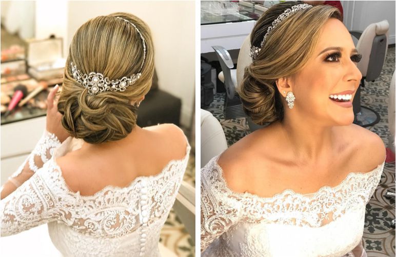 penteado coque baixo mãe da noiva cabelo curto tutorial