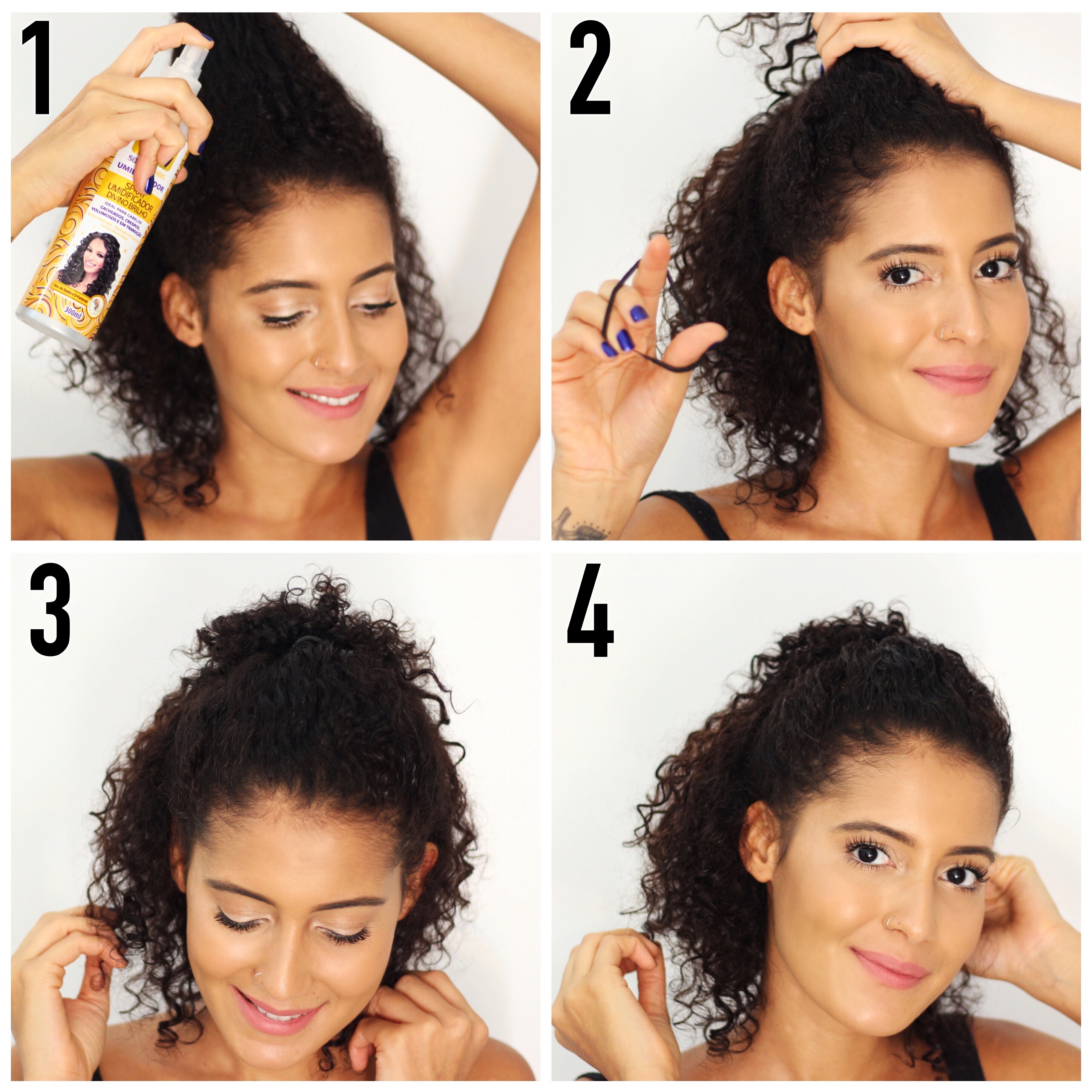 penteado semi preso vs coque despojado cabelo médio