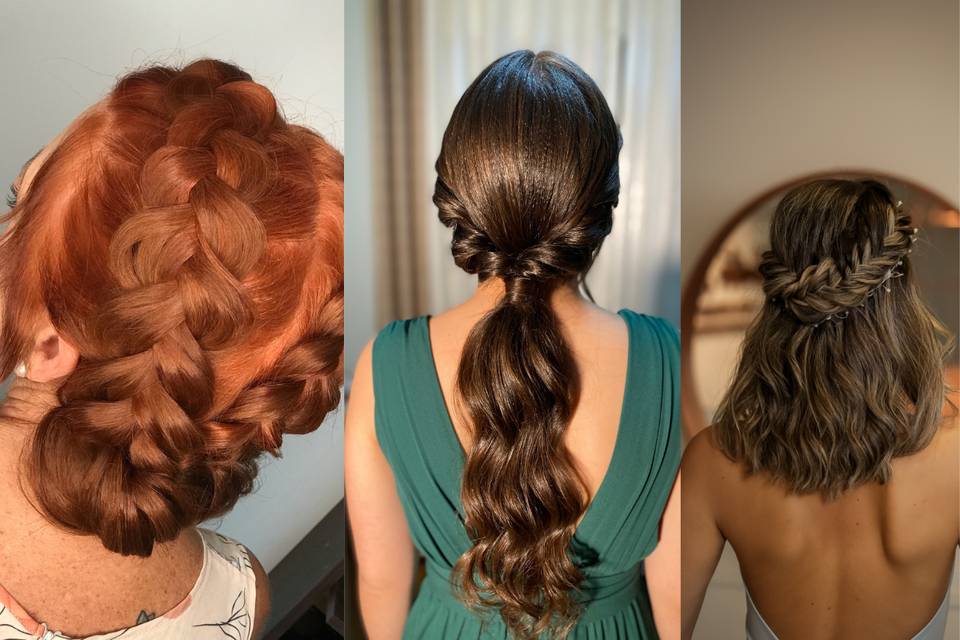 penteados para madrinha de casamento durante o dia com vestido longo