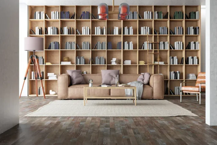 prateleira de livros infantil com tema de dinossauro