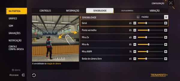 melhores sensis free fire para subir capa