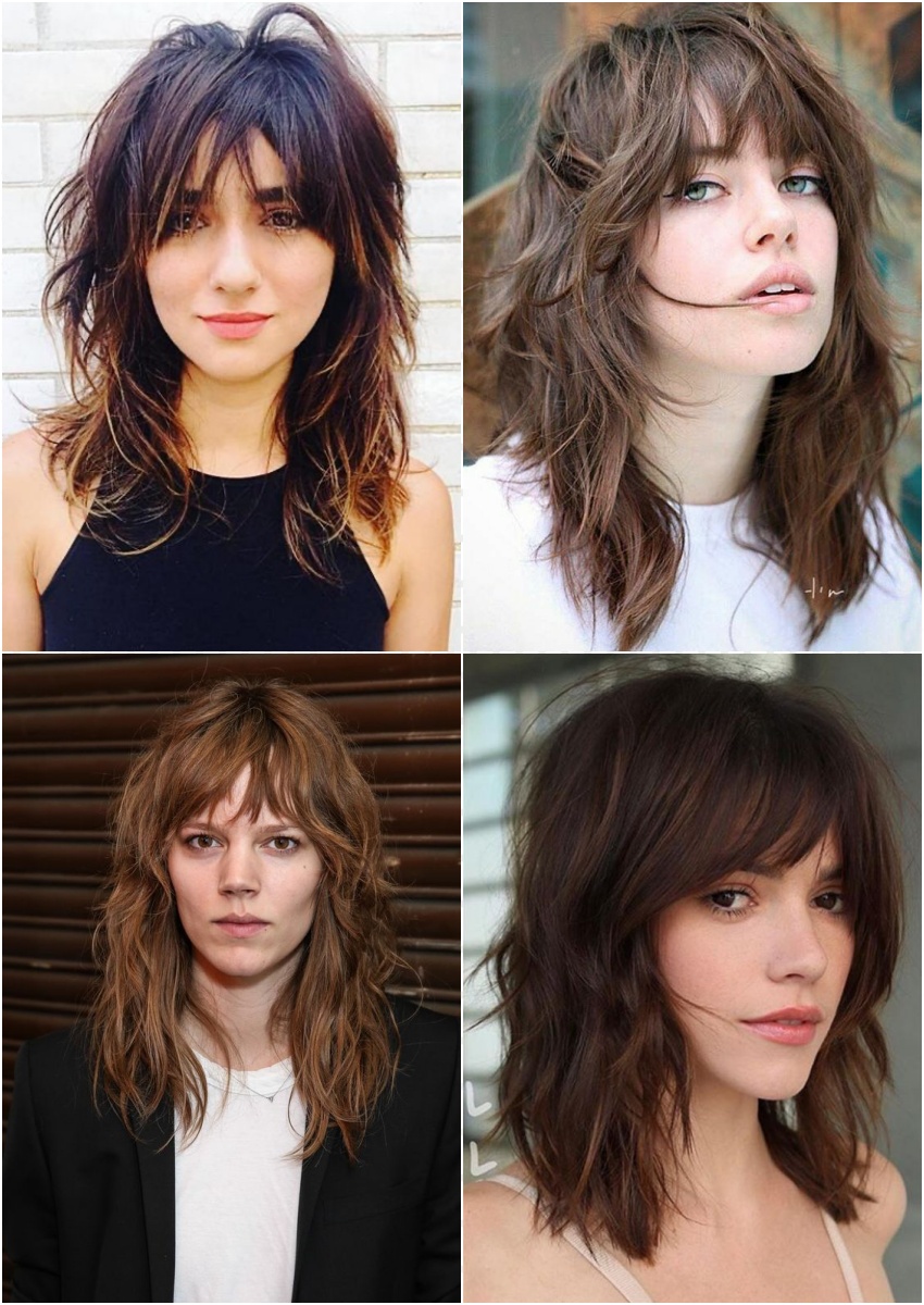 inspiração corte shaggy cabelo liso