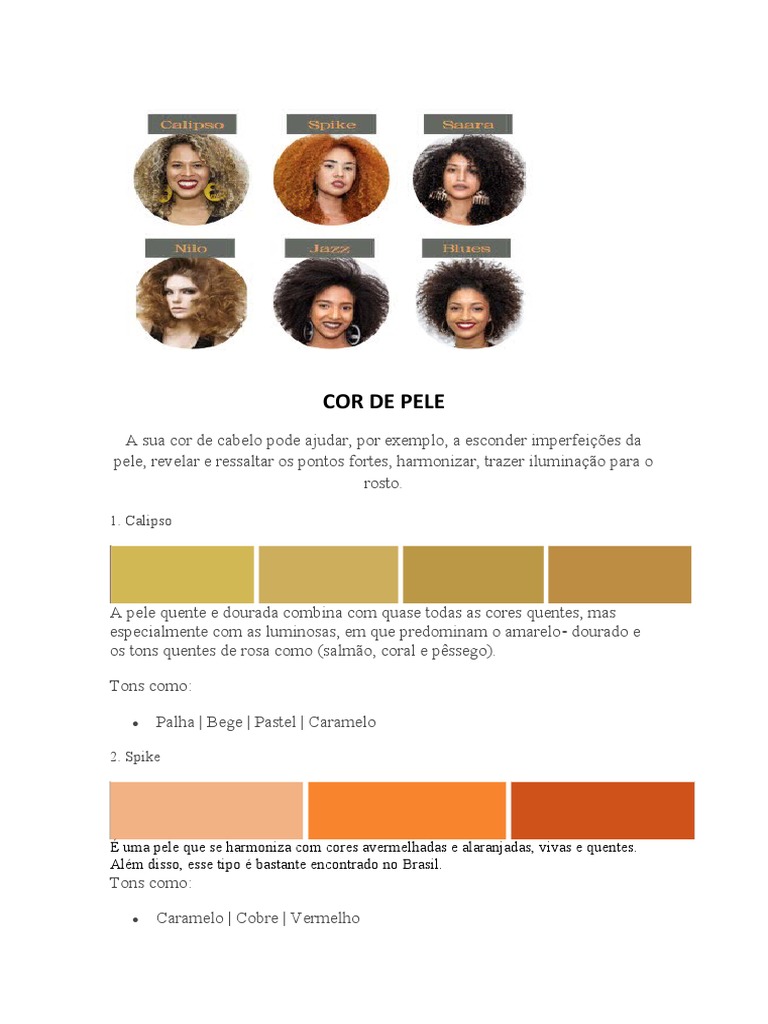 paleta de cores pele negra quente vs fria