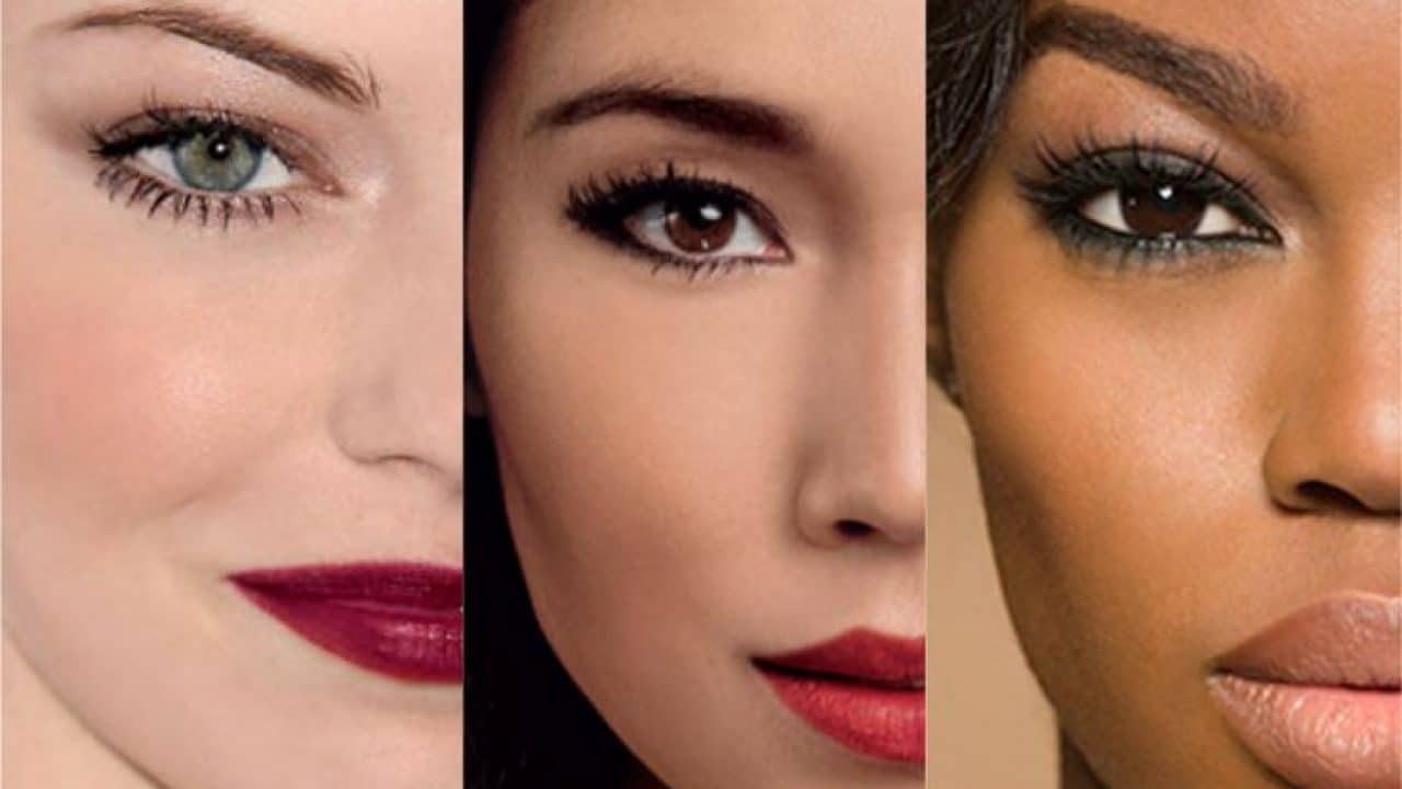 paleta de cores pele negra quente vs fria