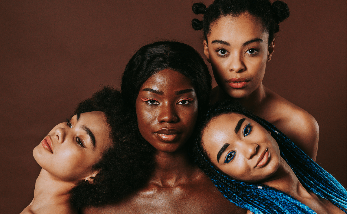 paleta de cores pele negra quente vs fria