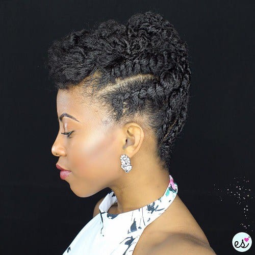 inspiração tranças afros para cabelos curtos