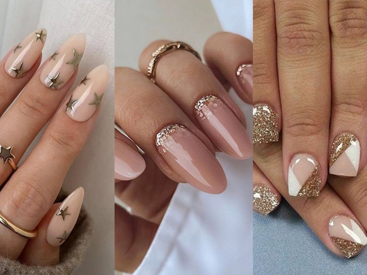 inspirações unhas claras e delicadas para o réveillon