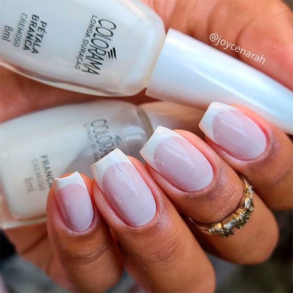 ideias de unhas francesinha para casamento
