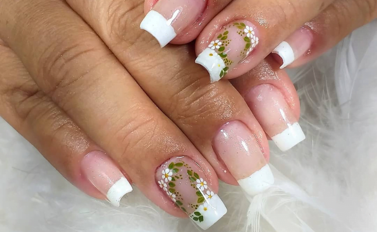 ideias de unhas francesinha para casamento