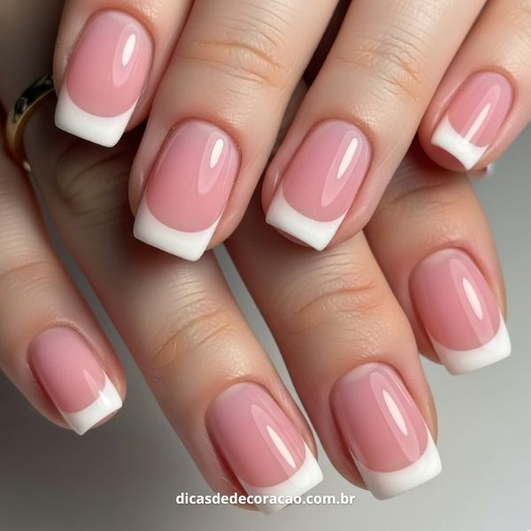 ideias de unhas de gel quadrada curta