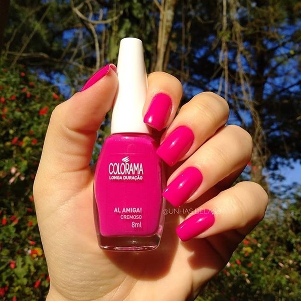 como fazer unha rosa pink metalizada em casa