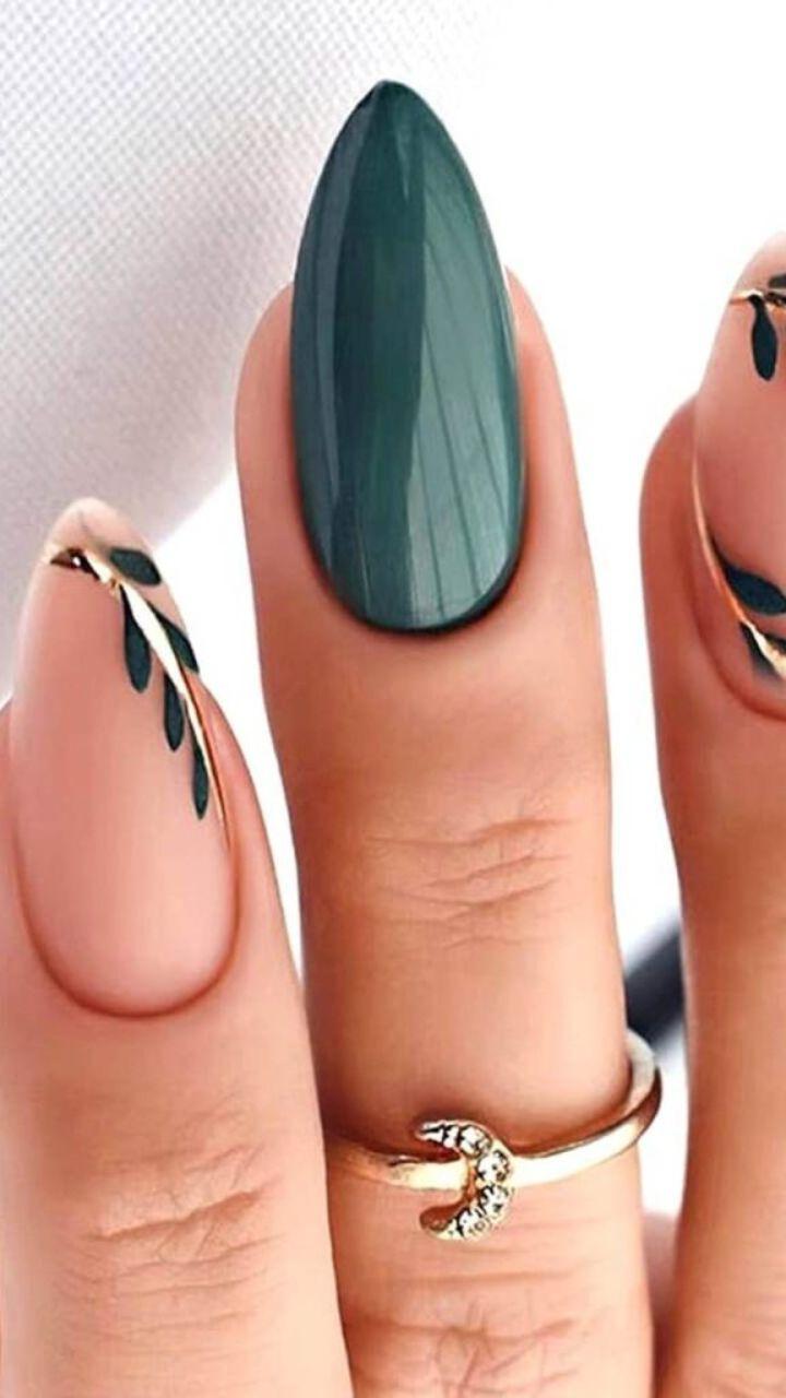 tutorial nail art azeitonas verdes nas unhas