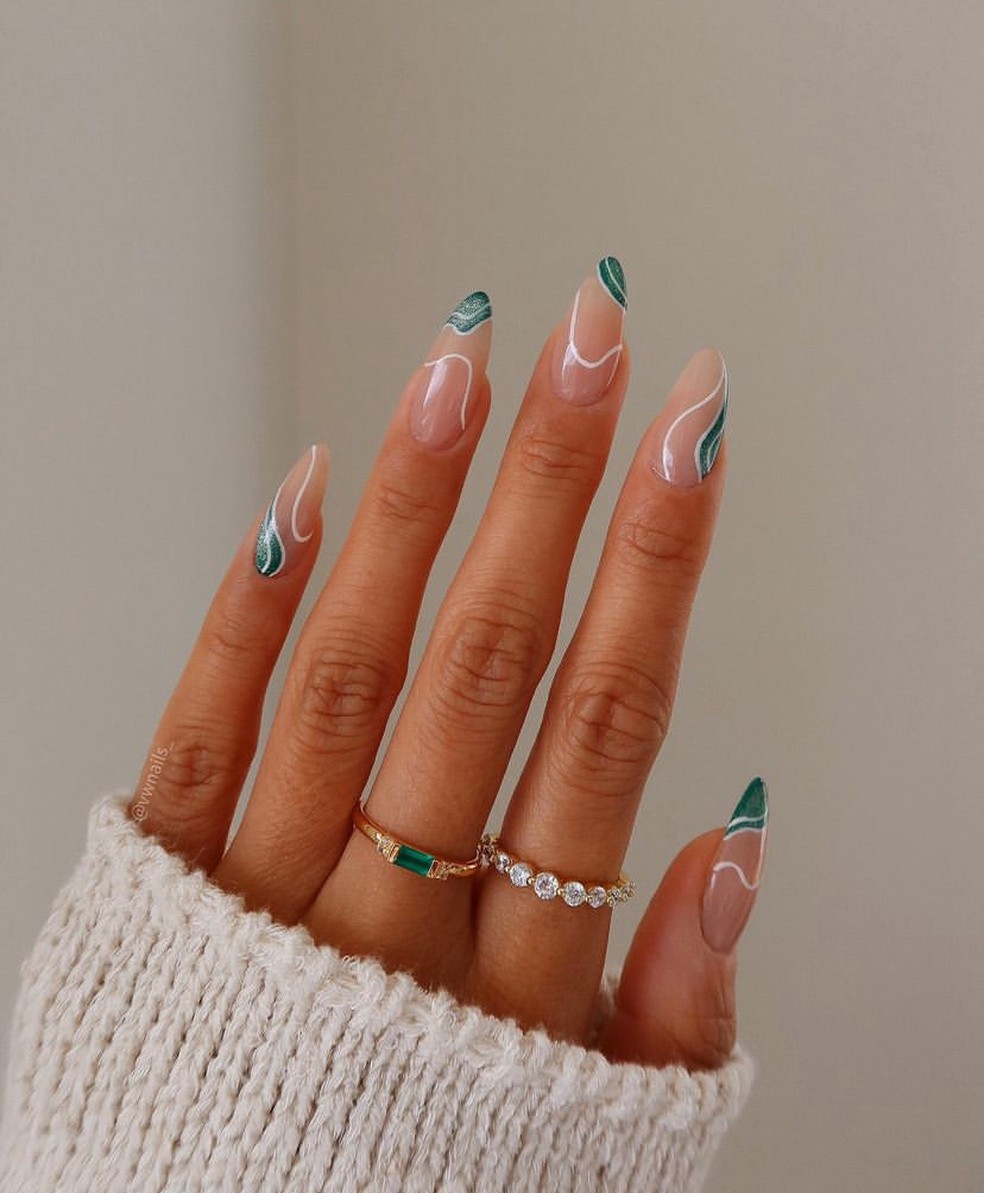 tutorial nail art azeitonas verdes nas unhas