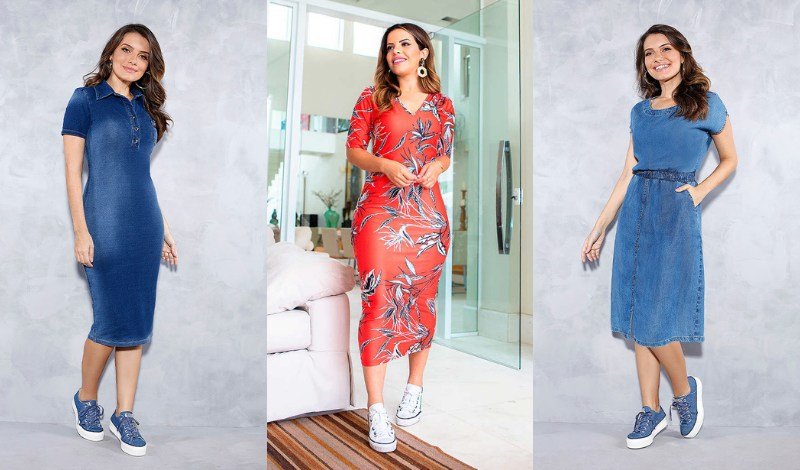 vestido de festa vs vestido casual com tênis